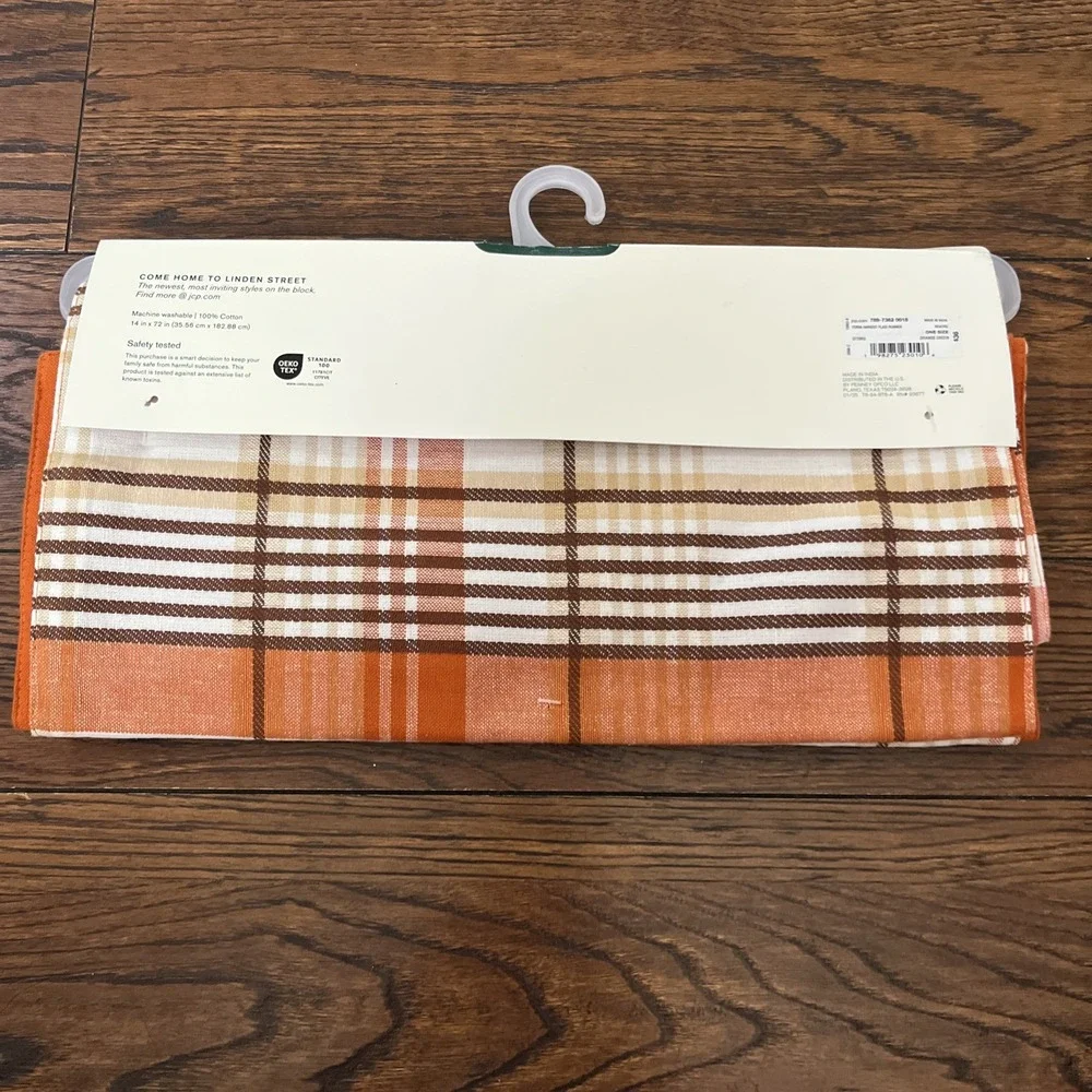Linden Street Table Runner Terra Autumn Harvest Tartan Plaid 14